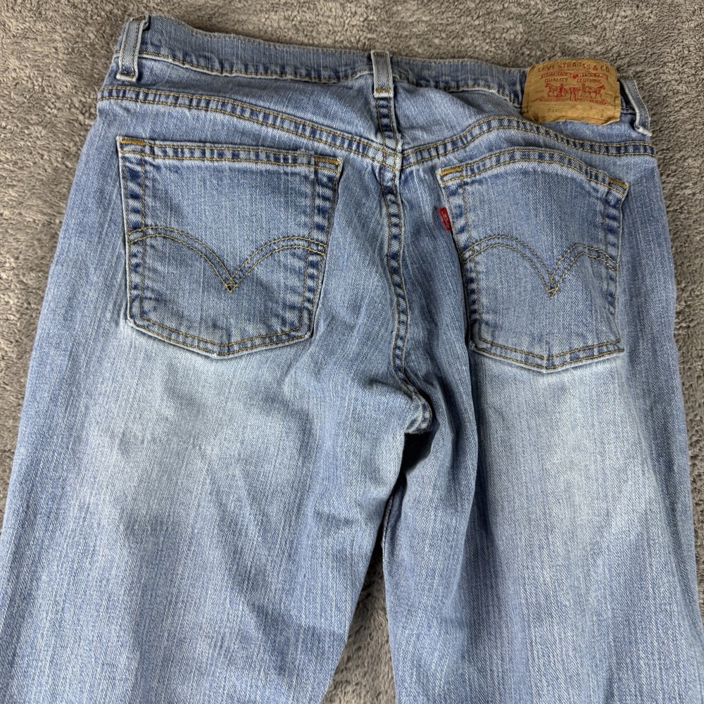 Levis 515 Boot Cut Stretch Jeans Womens 8 Short Blue Medium Wash Mid Rise - Picture 10 of 14